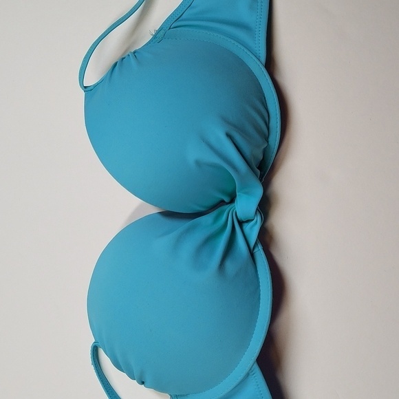 YMI Women's Light Blue Twist Front Padded Bikini Top Size L - Picture 6 of 7